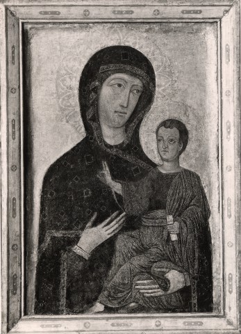 Anonimo — Anonimo toscano - (?) - sec. XIII - Madonna con Bambino — insieme